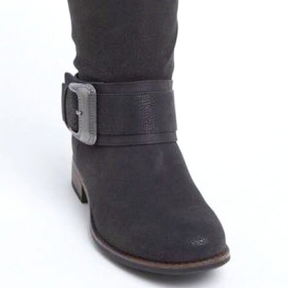 Torrid SZ 9 Kallie Black Leather Riding Knee high Boot Western Moto Edgy Boho - Picture 2 of 15